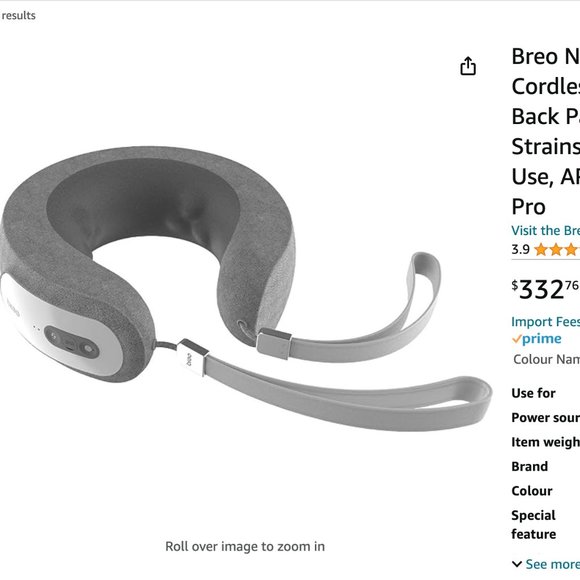 Breo iNeck3 Pro Cordless Massager with Heat - Picture 3 of 4